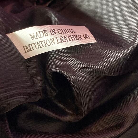 Faux Leather Wristlet Gold Chain Accessory Rectangle Slouchy emo grunge wallet - Picture 10 of 11